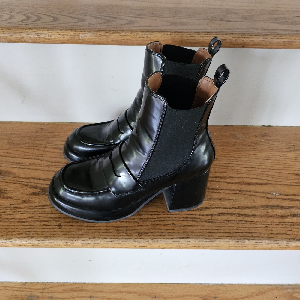 Madden Girl Black Chunky Boots 8.5 - Picture 4 of 8